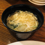 洋食バル ウルトラ - かき卵のお味噌汁