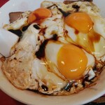 梁山泊 - 焼豚卵めし大盛り