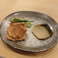 鮨 しゅん輔 阿佐ヶ谷 - 蒸し鮑とあん肝