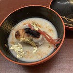 日本料理 久丹 - ふぐの白子の白みそ雑煮仕立て