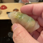 登喜和鮨 - 新潟産ウマズラハギ肝挟み