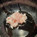 鳥茂 - 牛ミノの湯引きの昆布〆 胡麻油で