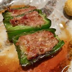 鳥茂 - ピーマンの肉詰め