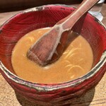 鳥茂 - にゅうめん 鯛と海老とトマトと玉ねぎのスープ