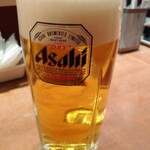 寿司の魚常 - 生ビールはスーパードライ580円(税抜き:以下同)