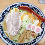 Mem Maru - 味噌野菜ラーメン　上からの図
