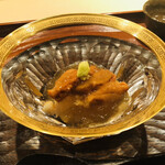 愚直に - 大分県産伊勢海老　北海道産バフンウニ　出汁のジュレ