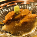 愚直に - 大分県産伊勢海老　北海道産バフンウニ　出汁のジュレ