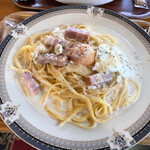 とんぼ玉&Cafe 小さな探究室 - カルボナーラ・500円