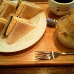 コーヒーハウス マキ - 和風タマゴトーストセット