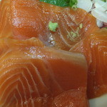 お食事処 魚がしおき - サーモンづけCloseUp