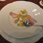 ラ・ボッテガ・ゴローザ - とうもろこしのスフォルマティーノ　自家製パンチェッタ添え