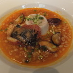 ラ・ボッテガ・ゴローザ - カレイのグラナチーズ焼き　魚介と大麦のオルツオート添え