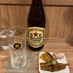麺処 ほん田 - 瓶ビール(中ビン)