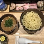 Tomita - つけめん+特選全部乗せトッピング+塩・酢橘