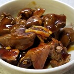 ジャンプ - 若鶏レバーしぐれ煮をお皿に盛り付けました