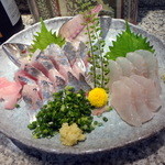 なみはな - 真鯵と鱸の刺身