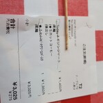 トラットリア・バンビーナ - レシート