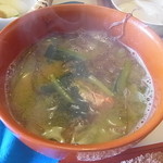 望水 - 朝食のみそ汁は海鮮たっぷり！