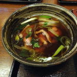 そば処 桝富 - 鴨付け汁、鴨がいいね