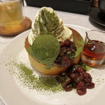 伊右衛門カフェ ラゾーナ川崎店 - 抹茶あずきのスフレ