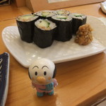 梅乃寿司 - しめはかっぱまき。やまわさびたっぷりで。