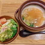 粥餐庁 - 【2021/1】フカヒレ姿煮＋サラダ