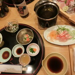 魚眠庵 マルキ本館 - 料理写真:酒肴・金目鯛のしゃぶしゃぶ