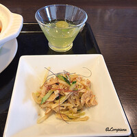 中国料理 豪華 - ﾏｽｶｯﾄ風味のｾﾞﾘｰと棒棒鶏風の副菜