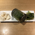 あご出汁 餃子ゆでタン アントニオ - おつまみ盛り合わせ　500円