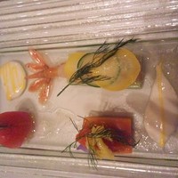 ラ・ロシェル 南青山 - 北海道産ボタン海老に2色のズッキーニと赤ピーマンの味覚 ～マリアージュ～