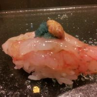 鮨 八や - 1 甘ｴﾋﾞ味噌の酒蒸し載せ