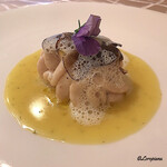 プチレストラン ブーケ・ド・フランス - 真鱈の白子のｵｰﾌﾞﾝ焼 黒ﾄﾘｭﾌ掛け