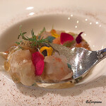 プチレストラン ブーケ・ド・フランス - 甘海老､帆立貝柱にｶﾘﾌﾗﾜｰのｳﾞﾙｰﾃ