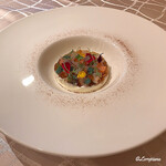 プチレストラン ブーケ・ド・フランス - 帆立貝柱､甘海老､海峡ｻｰﾓﾝ､ｲｸﾗのｺﾝｿﾒｼﾞｭﾚ