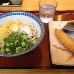 穂の川製麺 - おむすびと、白身フライと一緒に♪