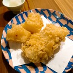酒呑蕎食〆タグル - サツマイモと牡蠣の天ぷら