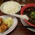 ラーメン魁力屋 - 京都漆黒醤油ラーメンに唐揚げ定食