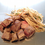 ステーキ みその 銀座店 - 付け合わせのお野菜がまた最高でした
                                ※手をつけてしまったので友人の写真です