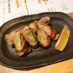 天ぷら 穴子蒲焼 助六酒場 - 下仁田ネギの肉巻き