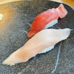 海幸 - 大きな寒ブリとマグロ