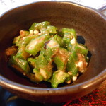 南洲 - 8/25　お通しのオクラ千切りアップ