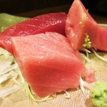 まぐろは脂がのってます！