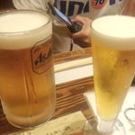 じゅにあ - 左が男前ﾋﾞｰﾙ(1㍑)、右が普通の生(ﾟДﾟ)