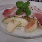 Restaurant LE MiDi - 2012.08生ハムと飛騨桃のオードブル
