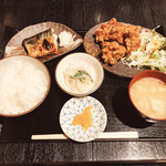 Kitakaigan - 塩サバとザンギ定食　800円