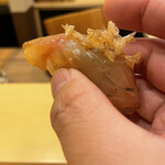 鮨駒 - 甘鯛漬鱗乗せ