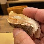 鮨駒 - 藁炙りカンパチ