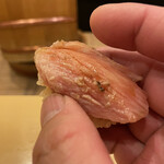 鮨駒 - 鮪釜トロ炙り
