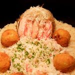 銀座 大石 - 毛ガニのクリームコロケ入りバーミキュラ御飯